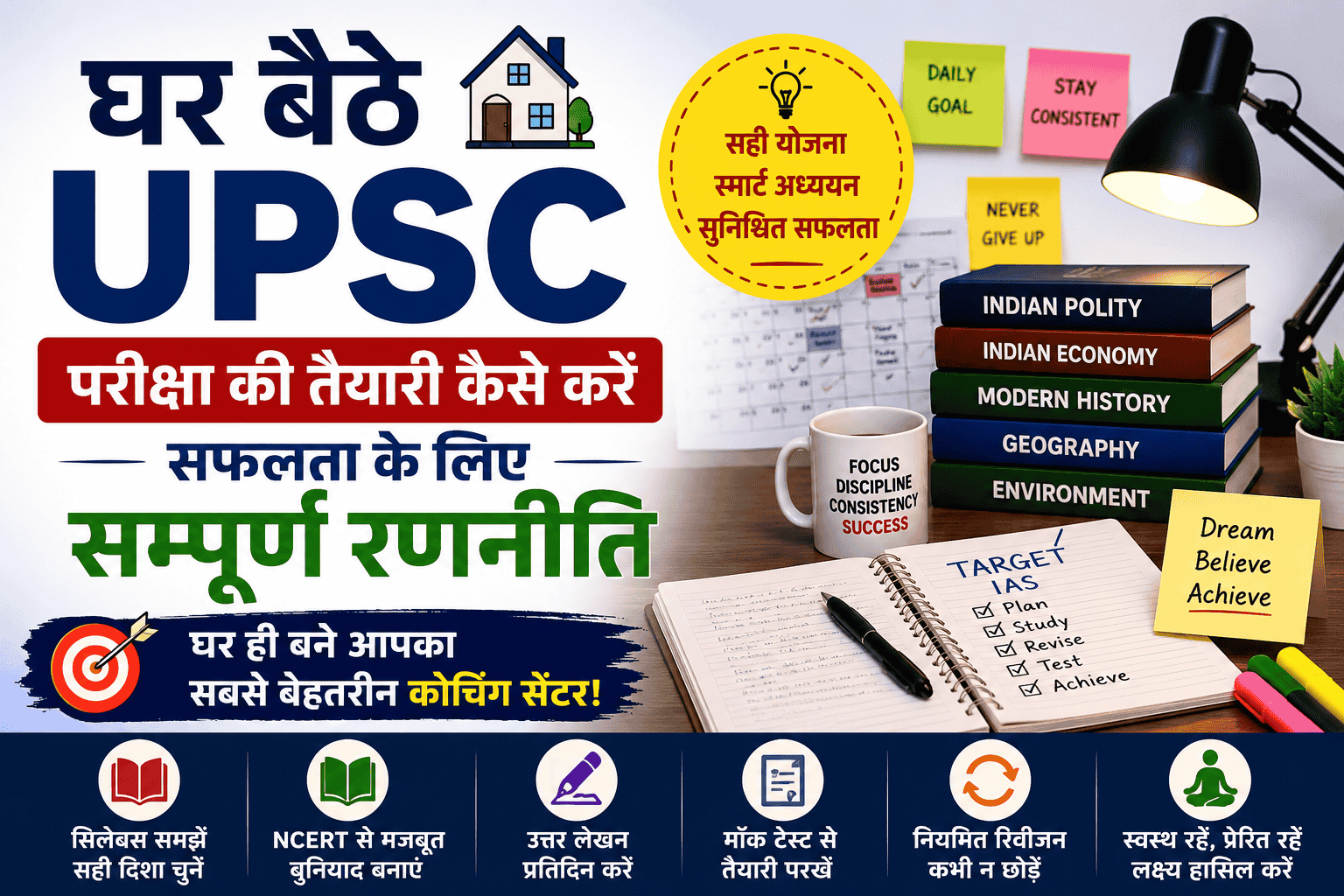 घर बैठे UPSC परीक्षा की तैयारी कैसे करें: सफलता के लिए सम्पूर्ण रणनीति