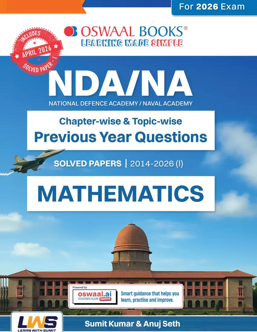 NDA/NA Mathematics 13 Years' Chapter-wise & Topic-wise Solved Papers English Medium | 2014-2026 | Includes 2026 Paper-I  | For 2026-27 Exams