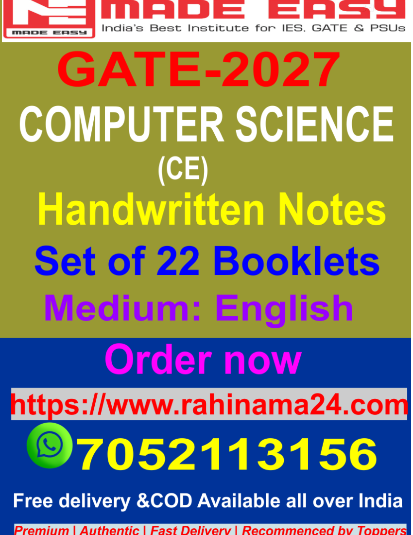 Computer Science And IT Engineering GATE | PSU | HANDWRITTEN NOTES | 22 Booklets