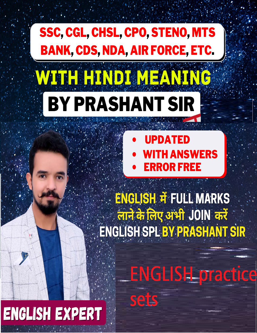 English Practice sets by Prashant Sir