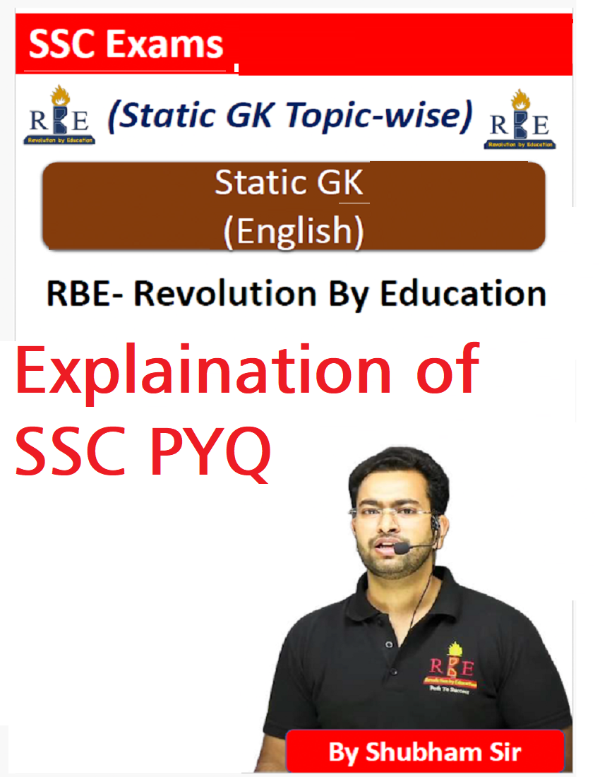 STATIC GK by Shubham Sir | Medium : English