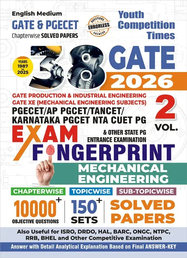 GATE Pgecet Fingerprint vol 2 Mechanical Engineering chapterwise solved paper 2026 English Medium