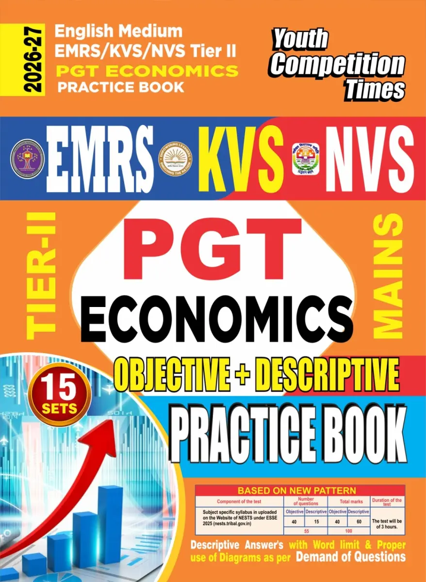 English Medium_EMRS/KVS/NVS Tier-II PGT Economics (Mains) Practice Book 15 Sets (Objective + Descriptive) - 2026-27