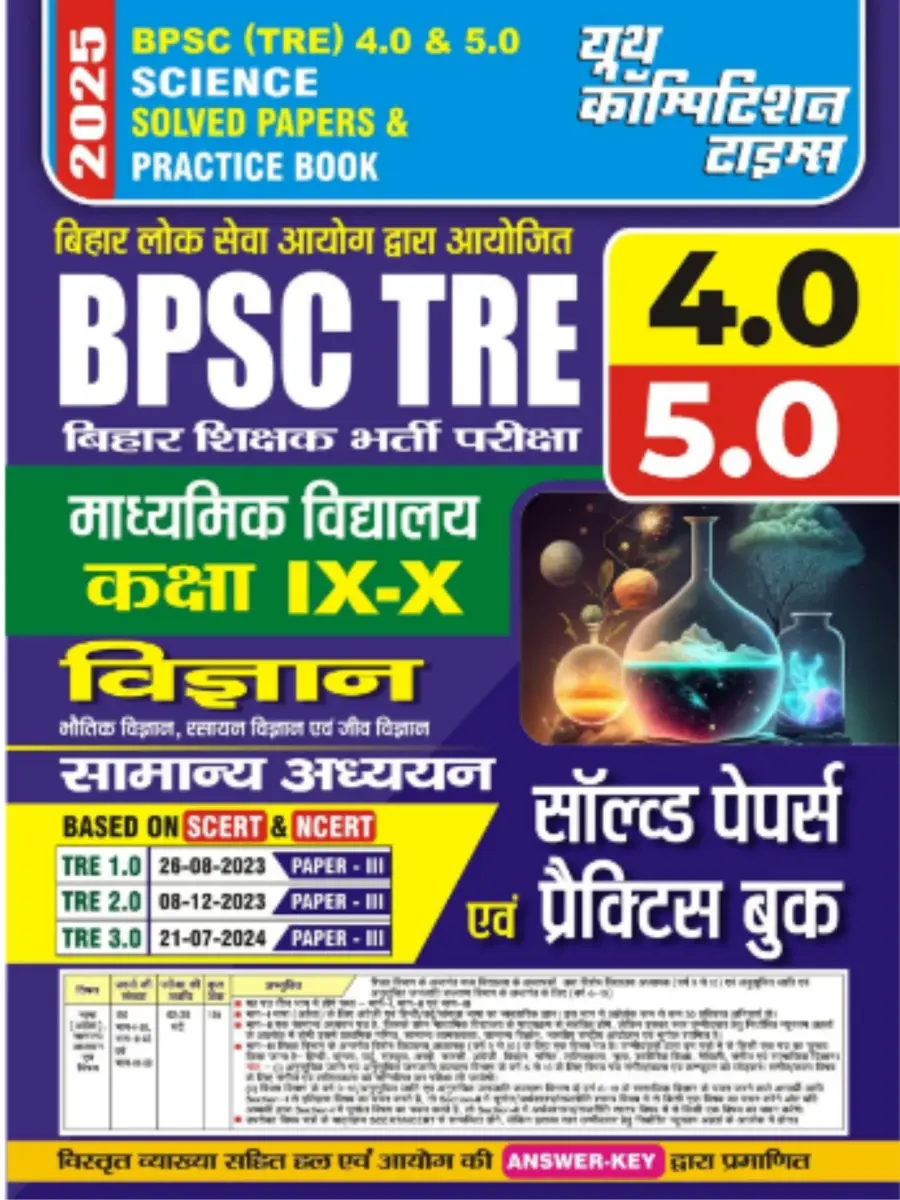 BPSC (TRE) 4.0 & 5.0 Science (Class IX to X) Solved Papers & Practice Book - 2025