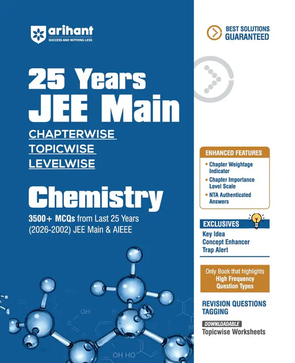 25 Years JEE Main Chemistry | Chapterwise Topicwise Levelwise 3500+ MCQs (2026–2002)