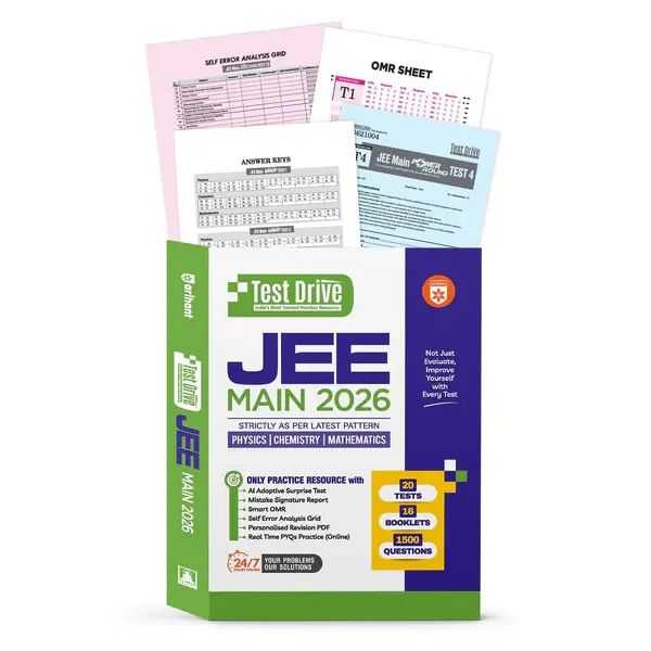 JEE Main 2026 Test Drive | Physics, Chemistry & Maths | 20 Tests, 16 Booklets & 1500 Questions