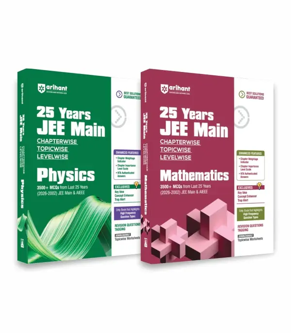 Combo of 25 Years JEE Main | Physics & Mathematics | Chapterwise Topicwise Levelwise 3500+ MCQs (2026–2002) for JEE Main & AIEEE | English Medium