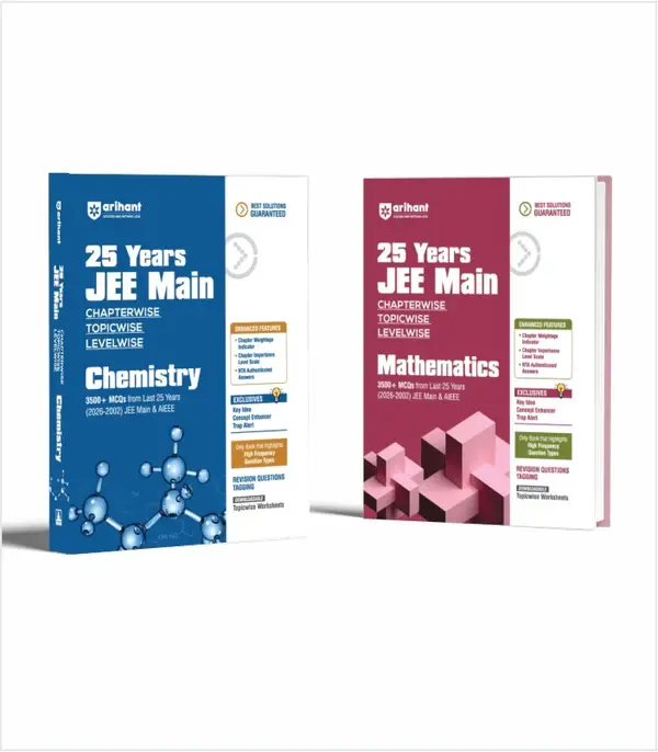 Combo of 25 Years JEE Main | Chemistry Mathematics | Chapterwise Topicwise Levelwise 3500+ MCQs (2026–2002) for JEE Main & AIEEE | English Medium