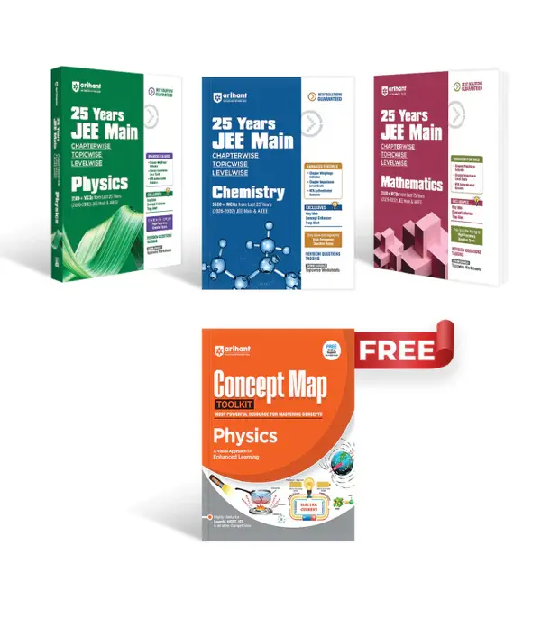 Combo of 25 Years JEE Main Physics, Chemistry & Mathematics | Chapterwise Topicwise Levelwise 3500+ MCQs (2026–2002)