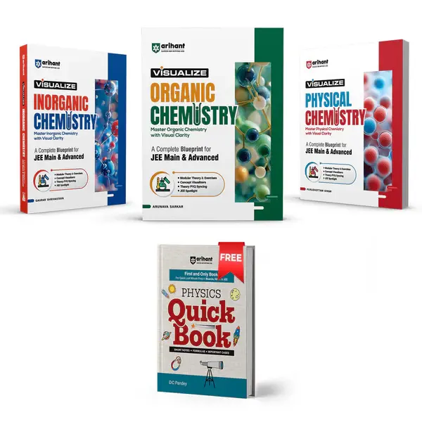Combo of Visualize Chemistry For JEE Main & Advanced 2027 | Organic Chemistry, Inorganic Chemistry & Physical Chemistry | With Free Physics Quick | English Medium