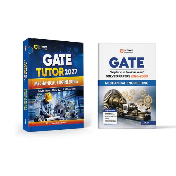 Combo of GATE Tutor 2027 Mechanical Engineering | Solved Papers 2023–2026 & 5 Mock Tests & Chapterwise Solved Papers 2026–2000 | English Medium