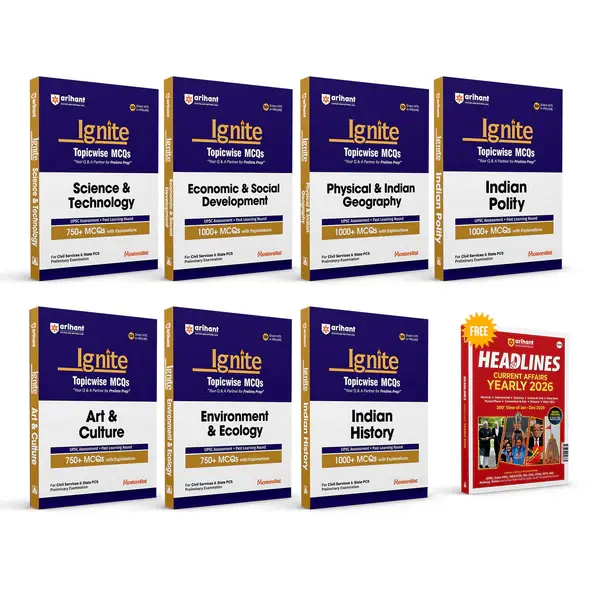 Combo of Ignite Topicwise MCQs | Art & Culture, Environment & Eco.,