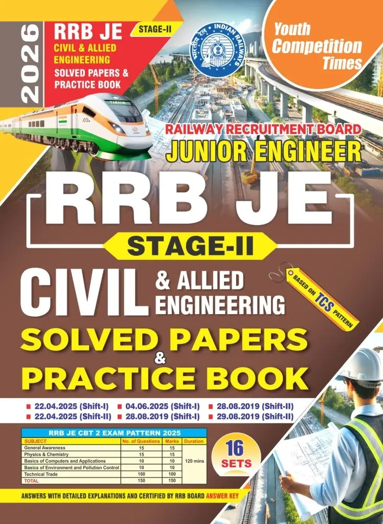 English Medium_RRB JE Civil & Allied Engineering Solved Papers & Practice Book 2026