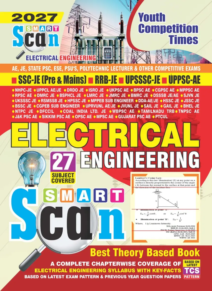 Smart Scan Electrical Engineering (27 Subject Covered) SSC-JE (Pre & Mains) RRB-JE/UPSSSC-JE/UPPSC-AE - 2027