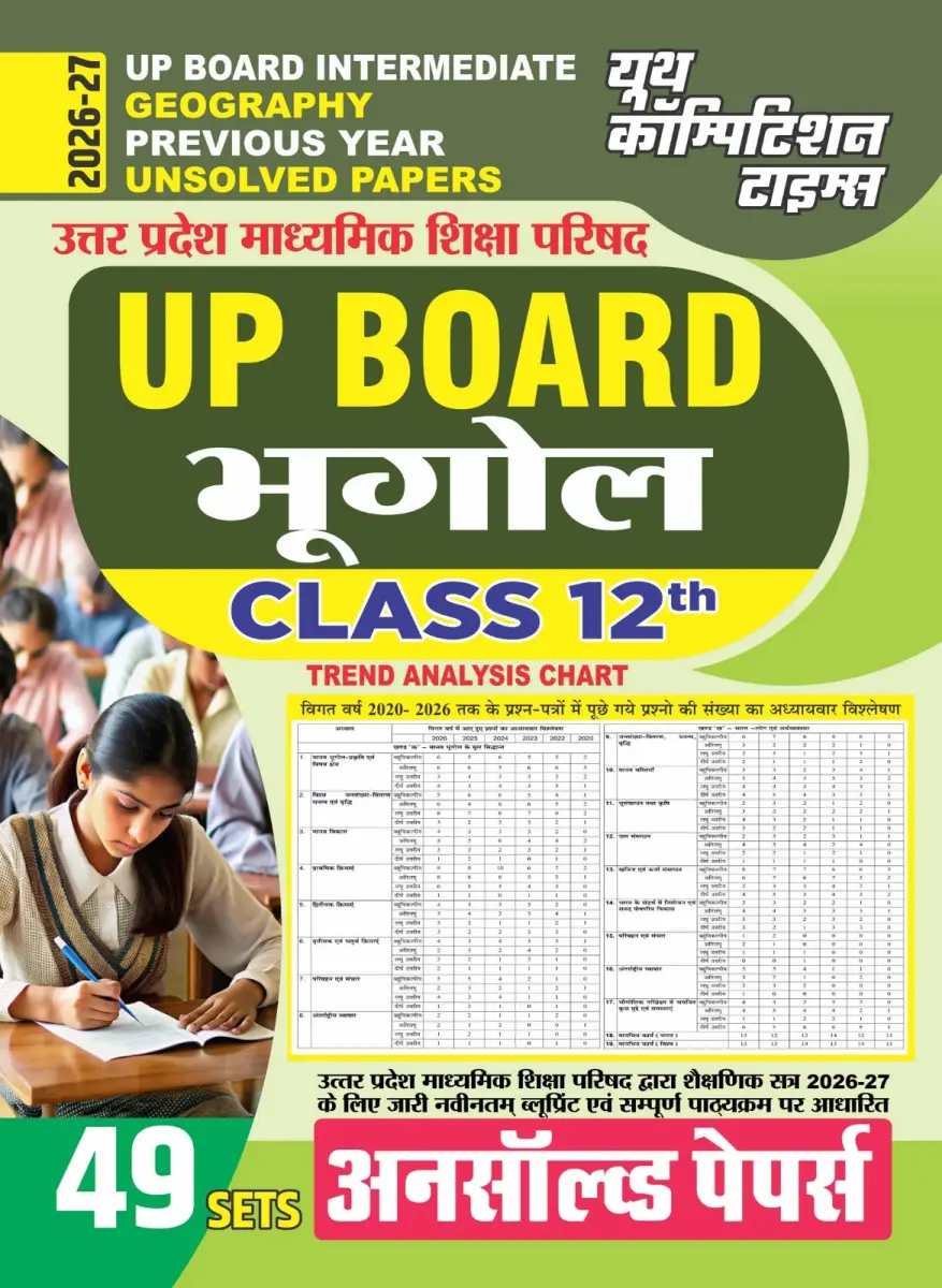 Hindi Medium) UP Board Intermediate (Class 12th) Geography Previous Year (49 Sets) Unsolved Papers - 2026-27