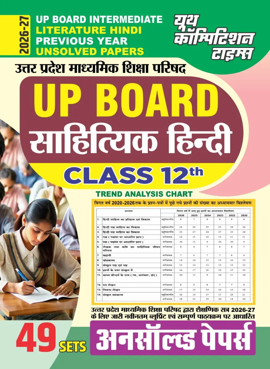 Hindi Medium) UP Board Intermediate (Class 12th) Literature Hindi Previous Year (49 Sets) Unsolved Papers - 2026-27