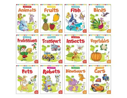 Colouring Books Boxset: Pack of 12 Copy Colour Books For Children: Pack of 12 Copy Color Books for Children