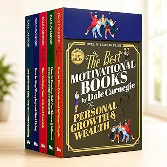 Dale Carnegie Box Set of 5 Books | Best Motivational Gift | How to Win Friends and Influence People, How to Stop Worrying and Start Living & More