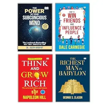How to Win Friends & Influence People + Think and Grow Rich + The Power of Your Subconscious Mind + The Richest Man in Babylon (Set of 4) | Best Motivational & Financial Books