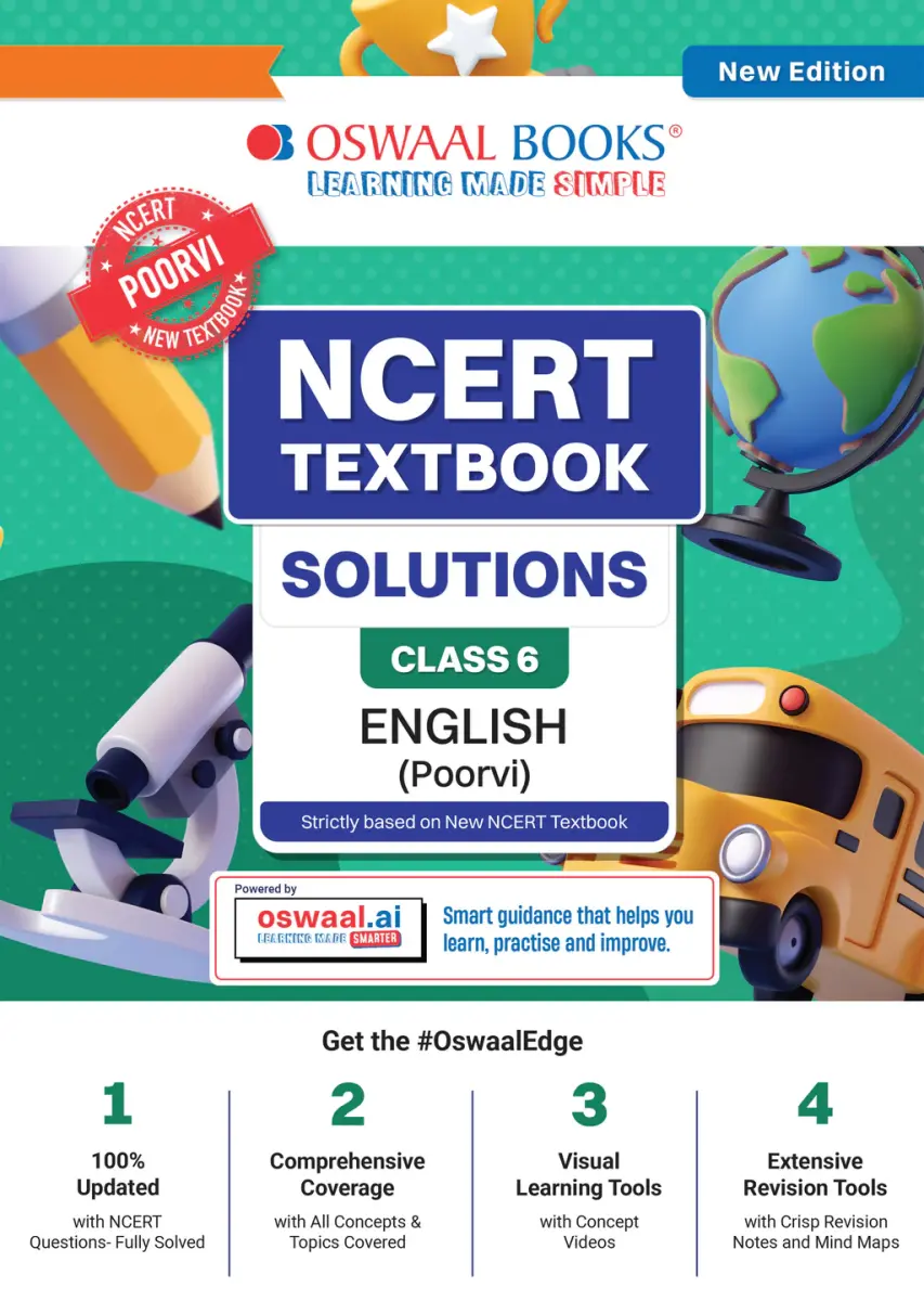 NCERT Textbook Solutions English Class 6 | For CBSE 2025-26 Exam | Based on Latest NCERT Poorvi | With Complete Solutions & Subjective Questions for Practice
