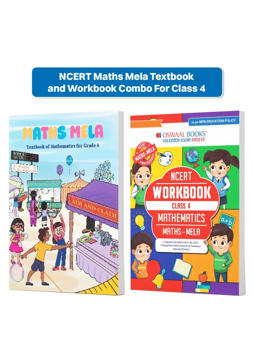 NCERT Maths Mela Textbook and Workbook For Class 4 | Updated NCERT Pattern | Includes Mind Maps & Revision notes | Teachers Manual (Set of 2 Books)