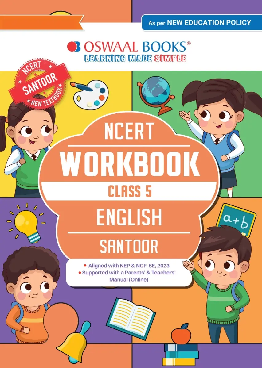 NCERT Workbook Class 5 English (Santoor) | With Grammar Worksheets & Activity Based Questions | For Exam 2026-27 | As per NCF & NEP