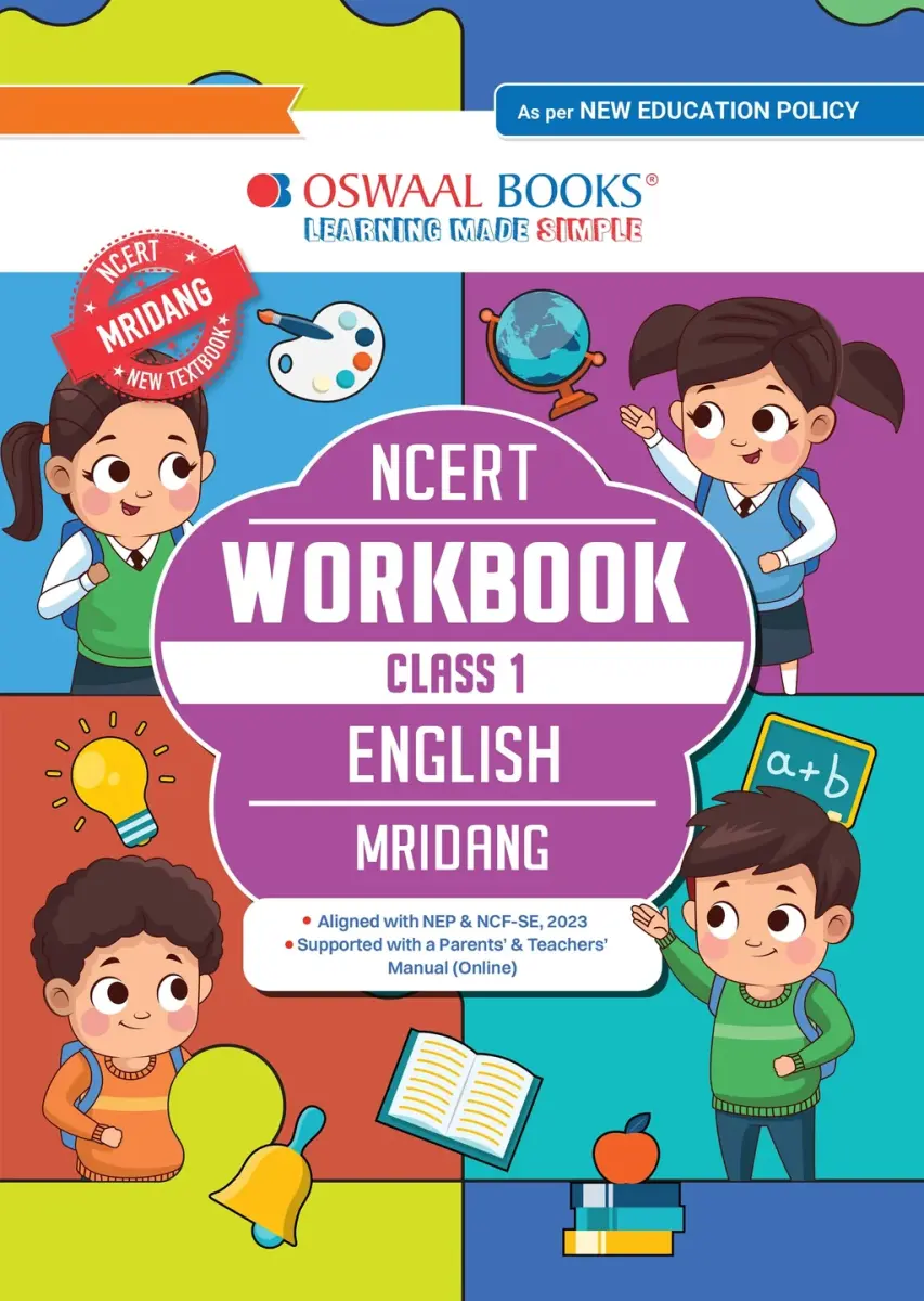 Workbook Based on NCERT Textbook Mridang English Class 1 | With Grammar Worksheets & Activity Based Questions | For Exam 2026-27 | As per NCF & NEP