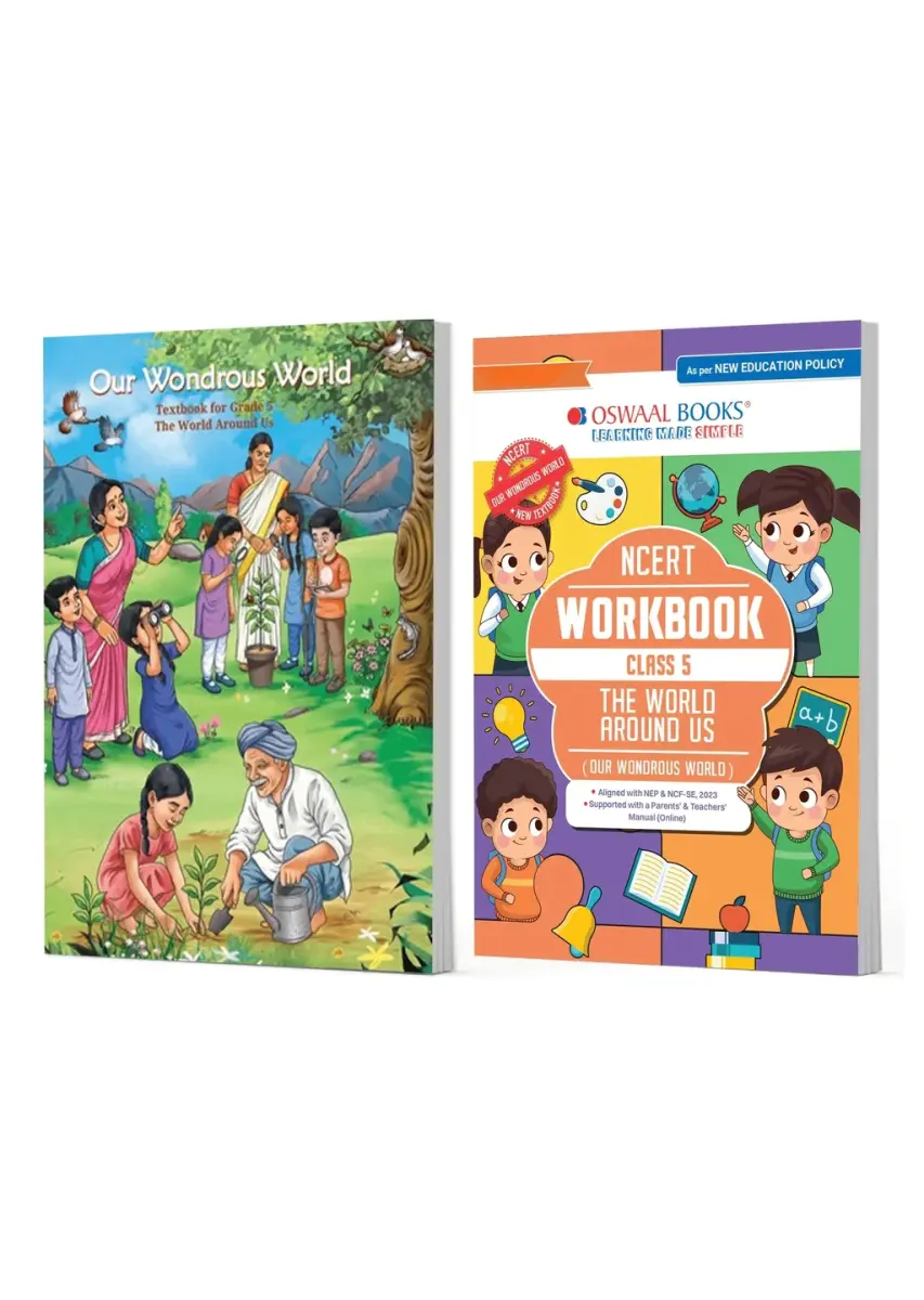 NCERT The World Around Us Textbook and Workbook For Class 5 | Updated NCERT Pattern | Includes Mind Maps & Revision notes | With Parents & Teachers Manual (Set of 2 Books)