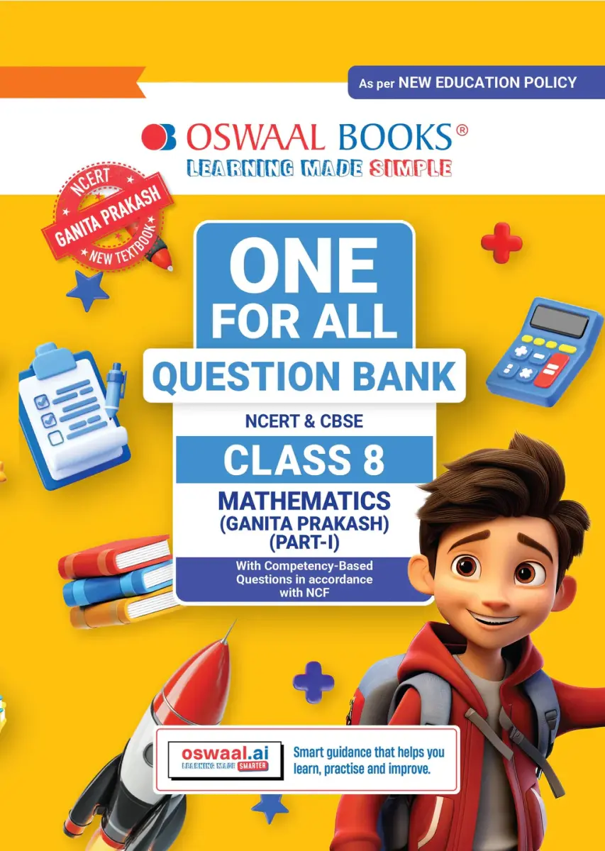 CBSE Class-8 One for All Mathematics (Ganita Prakash) Part-1 For 2026-27 Exam | As Per Latest NCERT & CBSE Syllabus