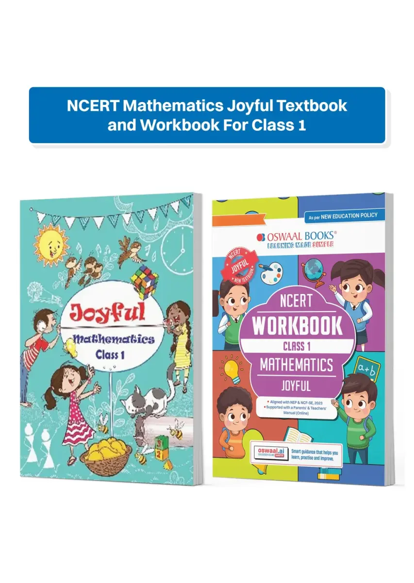 NCERT Mathematics Joyful Textbook and Workbook For Class 1 | Updated NCERT Pattern | Includes Mind Maps & Revision notes | Teachers Manual (Set of 2 Books)