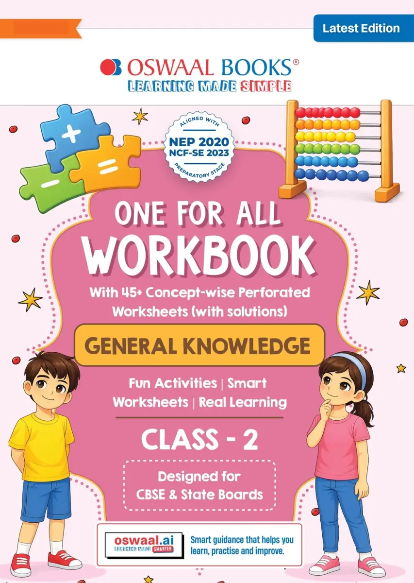 One for All Workbook Class 2 General Knowledge | 45+ Concept-wise Perforated Worksheets