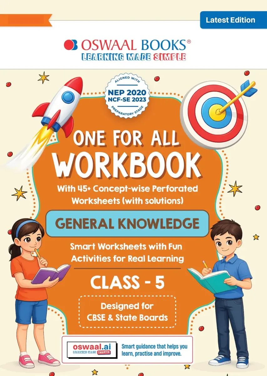 One for All Workbook Class 5 General Knowledge | 45+ Concept-wise Perforated Worksheets | NEP 2020 & NCF 2023 Aligned | For CBSE & State Boards | Builds Concept Clarity & Scientific Skills