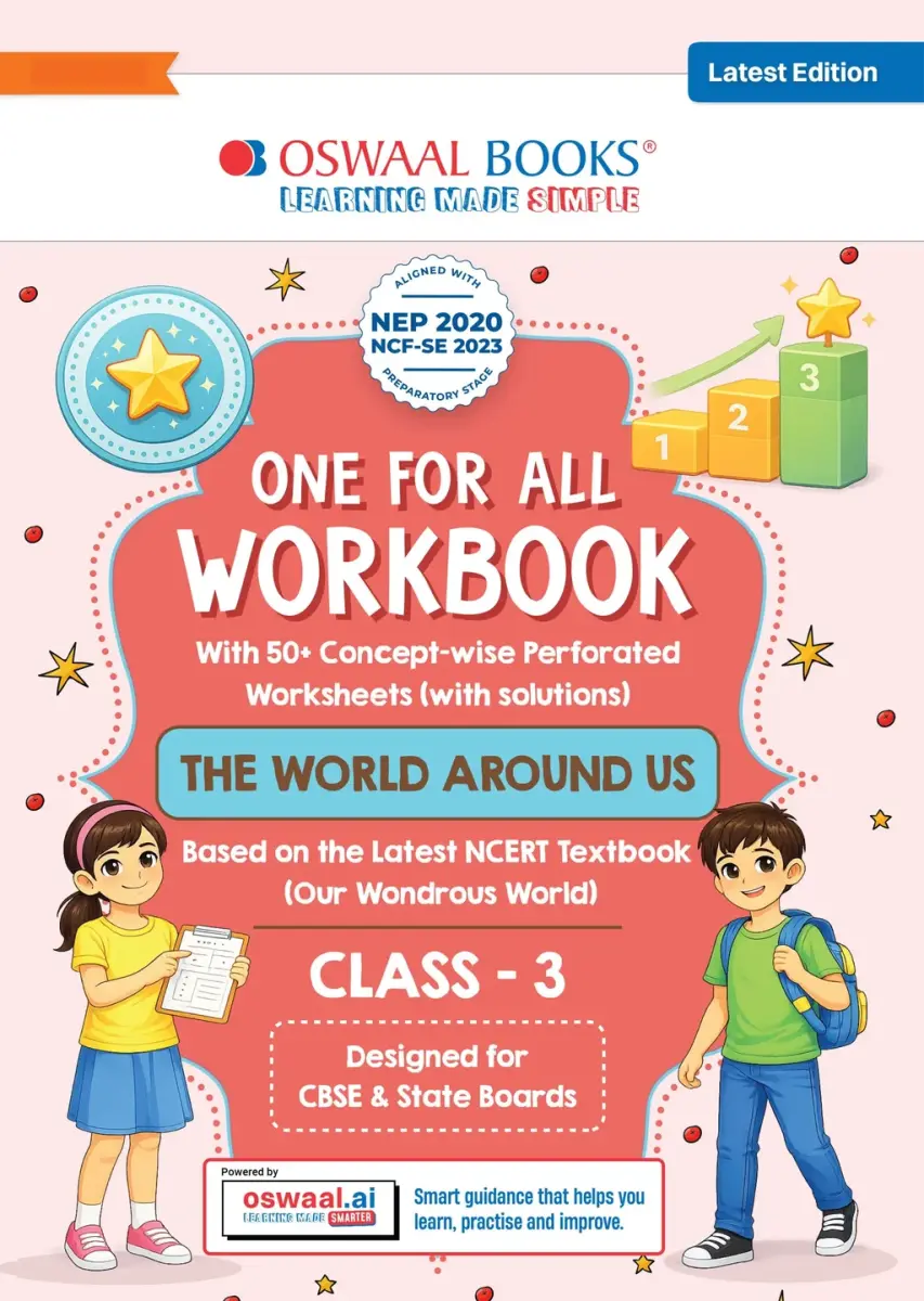 One for All Workbook Class 3 The World Around Us | 50+ Concept-wise Perforated Worksheets | Based on NCERT Our Wondrous Worl Skills