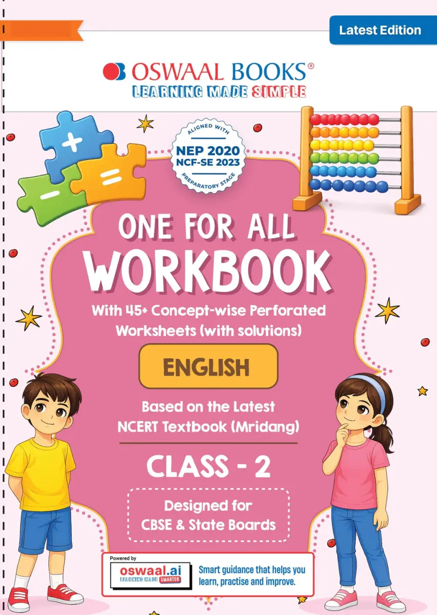 One for All Workbook Class 2 English | 45+ Concept-wise Perforated Worksheets