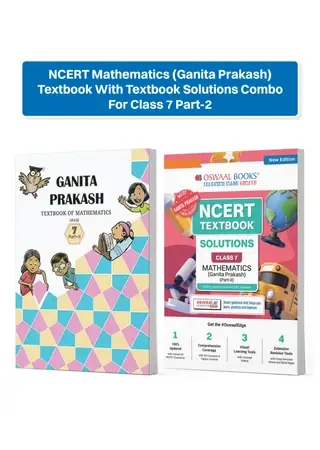 NCERT Mathematics (Ganita Prakash) Part-2 Textbook With Textbook Solutions for Class 7 | Set of 2 Books