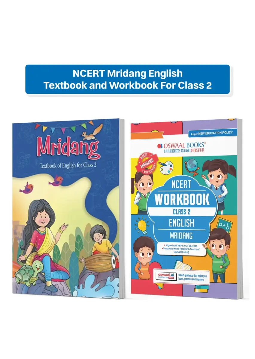 NCERT Mridang English Textbook and Workbook For Class 2 | Updated NCERT Pattern | Includes Mind Maps & Revision notes | Teachers Manual (Set of 2 Books) Latest Exam
