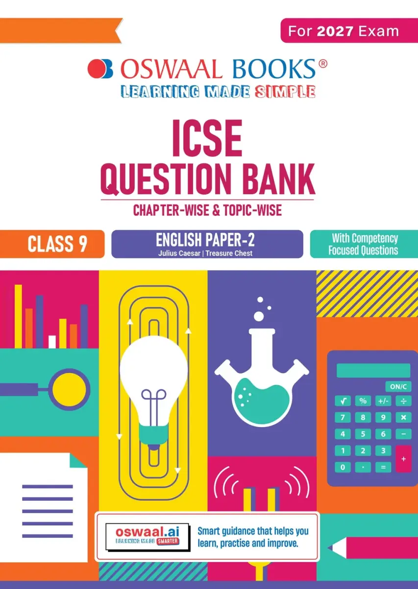 ICSE Question Bank English Paper-2 (Literature) Class 9 For 2027 Exam | Chapter-wise & Topic-wise Revision Notes | Competency-focused Questions | Aligned with latest Syllabus & Exam Pattern