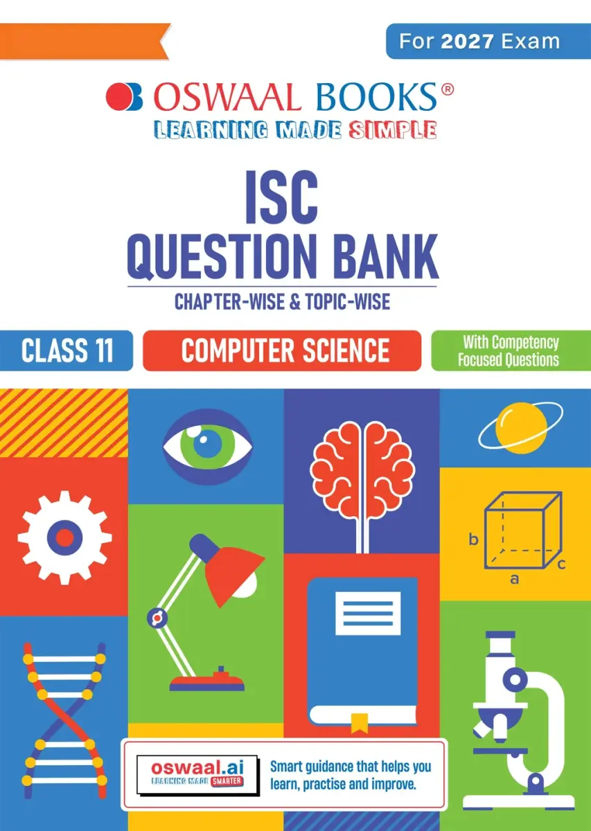 Class 11 ISC Computer Science Question Bank | Chapter-wise & Topic-wise with Competency Based Questions