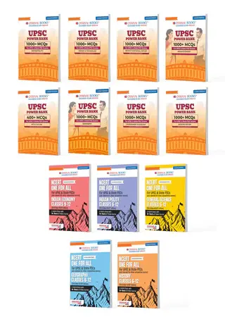 UPSC Power Bank & NCERT One for All Set of 13 Books | 1000+ MCQs, PYQs & NCERT Based Concept Notes