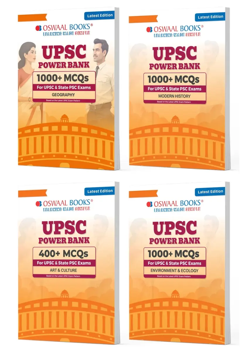 Power Bank | 1000+ MCQs For UPSC And State PSCs Exams | Geography, Modern History, Art & Culture, Environment & Ecology