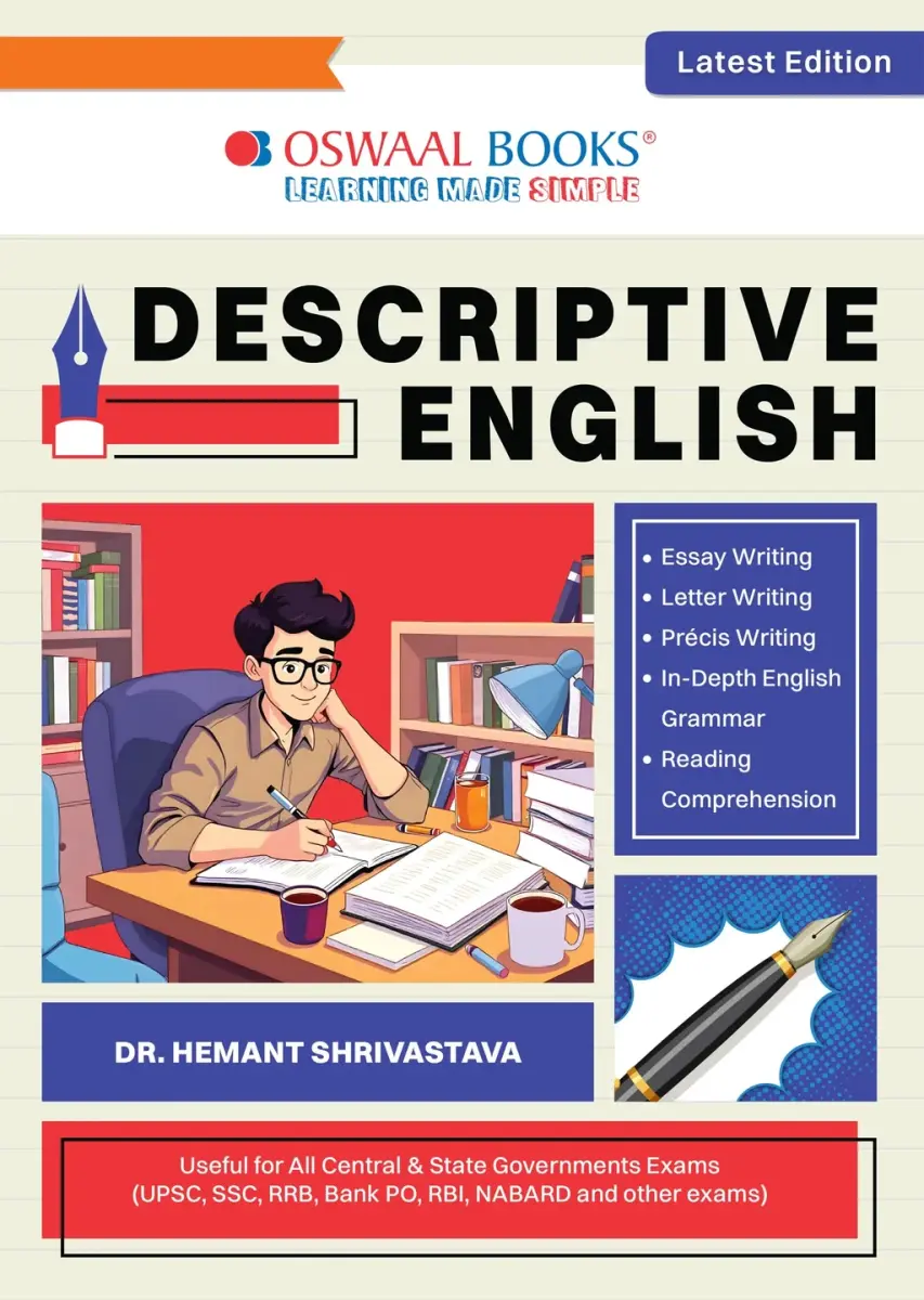 Descriptive English for Competitive & Government Exams | Essays, Précis, Letters, Reading Comprehension & Grammar | UPSC, SSC, RRB, Bank PO, NABARD, RBI, IIM WAT | For 2026-27 Exams