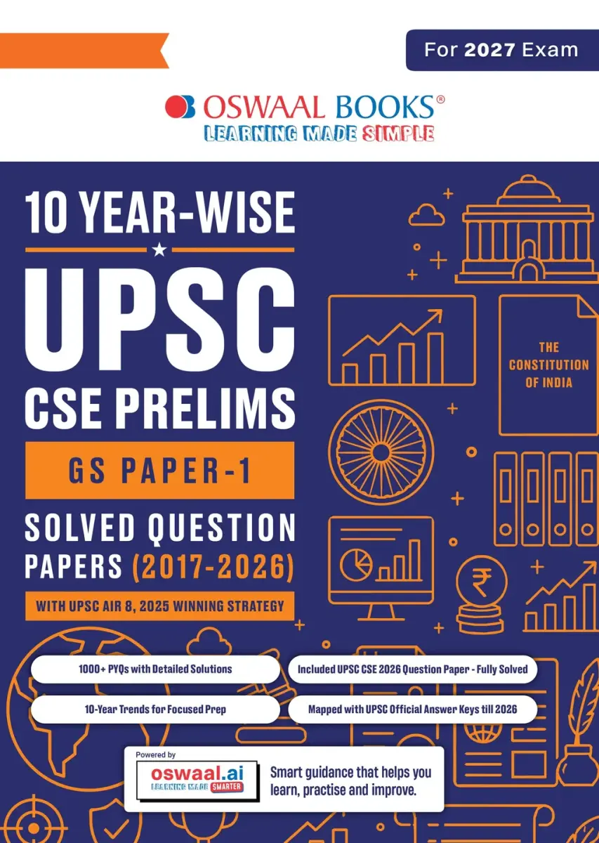 UPSC CSE Prelims 10 Years Solved Papers | GS Paper 1 | CSAT | Year-wise 2017-2026 | Official Answer Keys | 10-Year Trend Analysis | For 2027 Exam