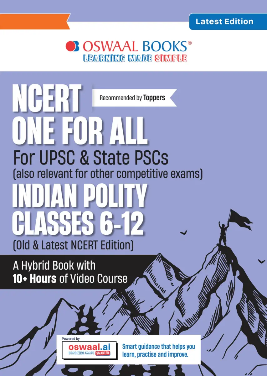 NCERT One For All Book for UPSC & State PSCs | Indian Polity Classes 6-12 (Old & New NCERT Edition) Latest Edition