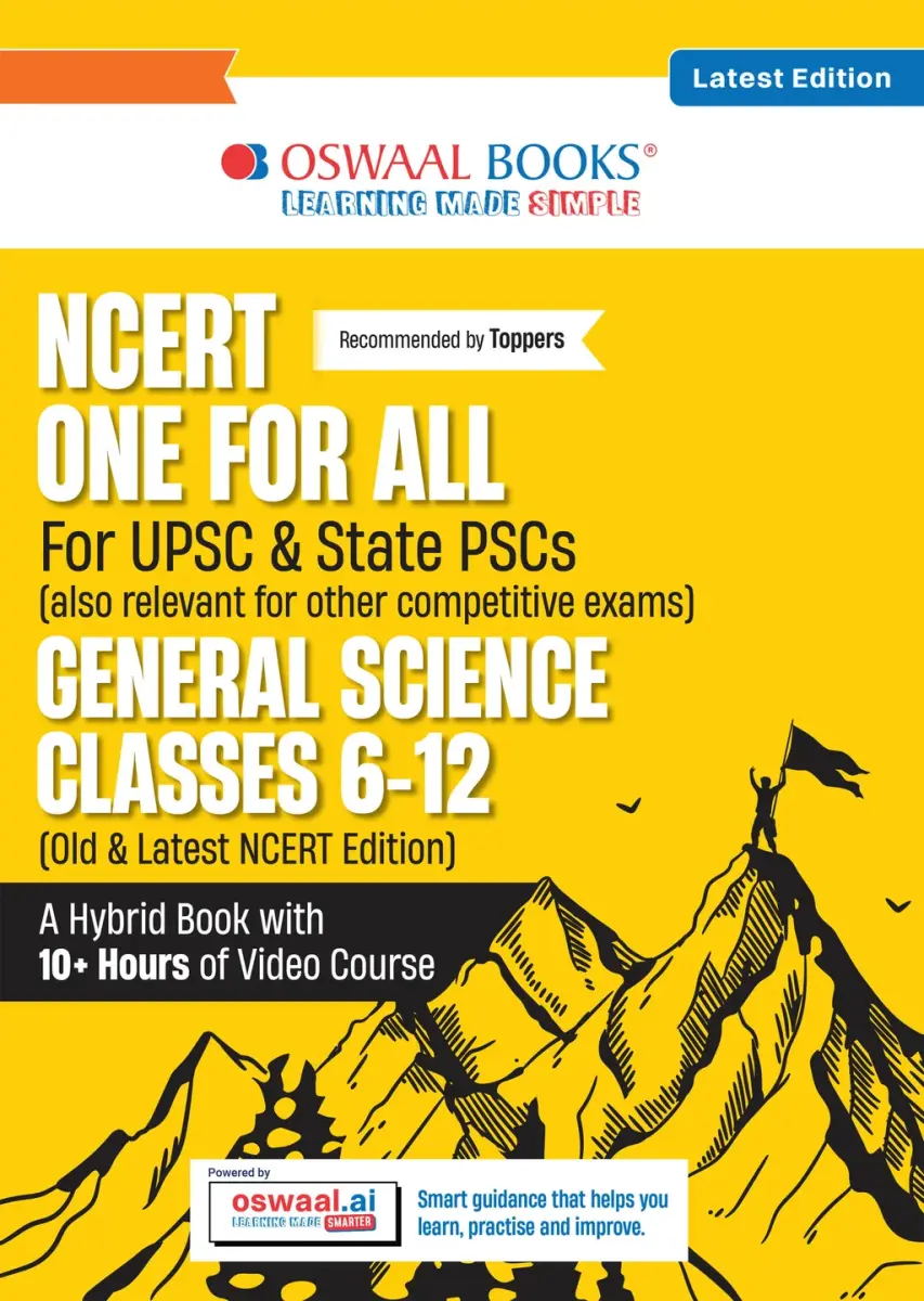 NCERT One For All Book for UPSC & State PSCs | General Science Classes 6-12 (Old & New NCERT Edition) Latest Edition