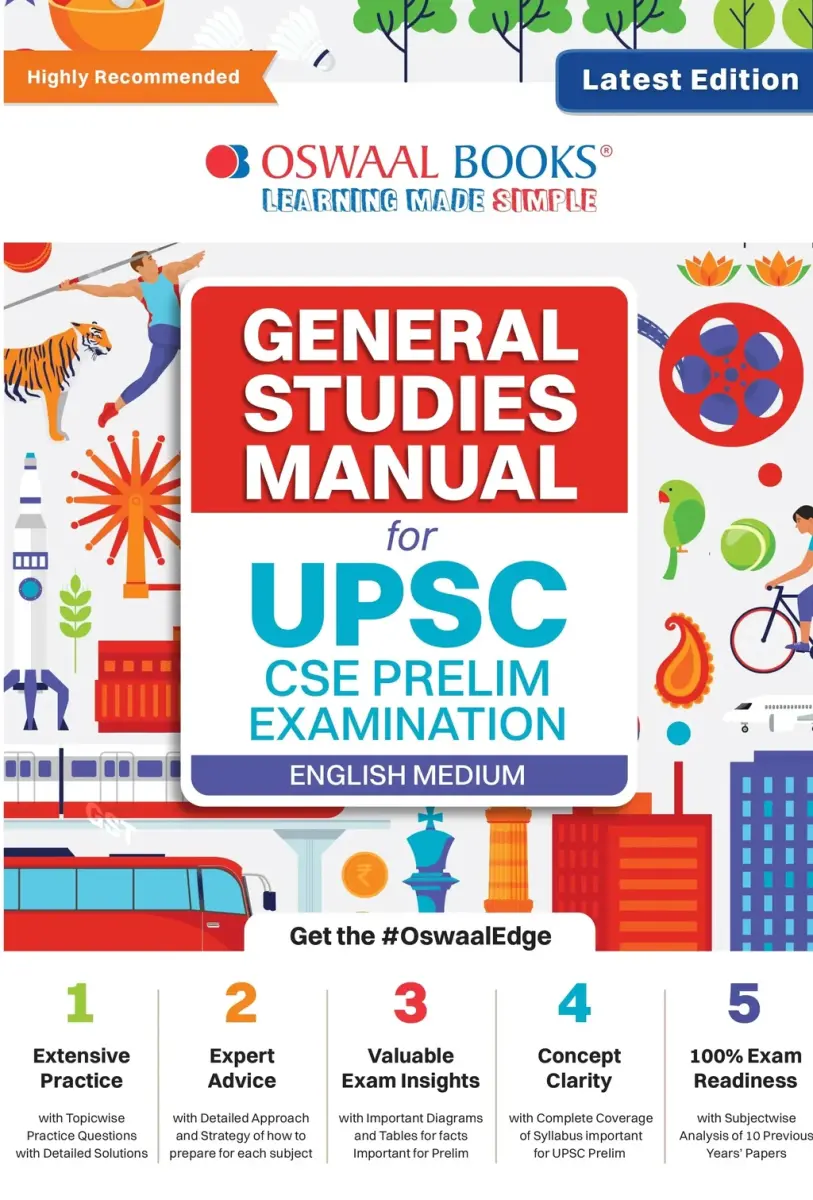 General Studies Manual for UPSC CSE Prelim Examination | GS Book English Medium - Latest Edition