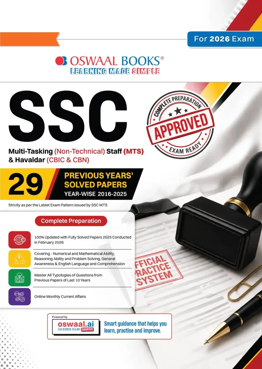 SSC MTS & Havaldar 29 Previous Years Solved Papers English Medium | 2900+ Questions + 2 Sample Papers