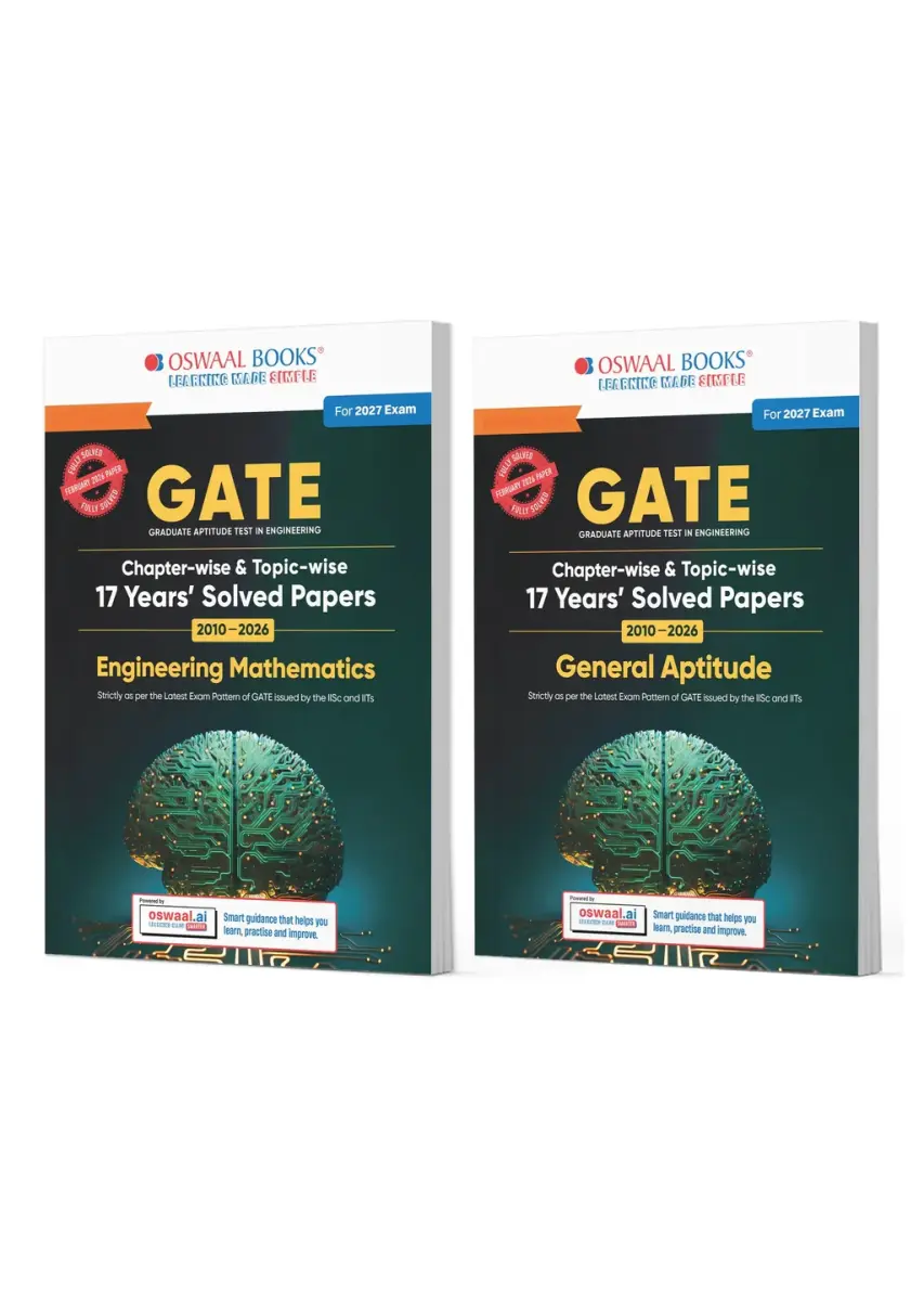 GATE General Aptitude & Engineering Mathematics Set of 2 | 17 Years' Chapter-wise & Topic-wise Solved Papers