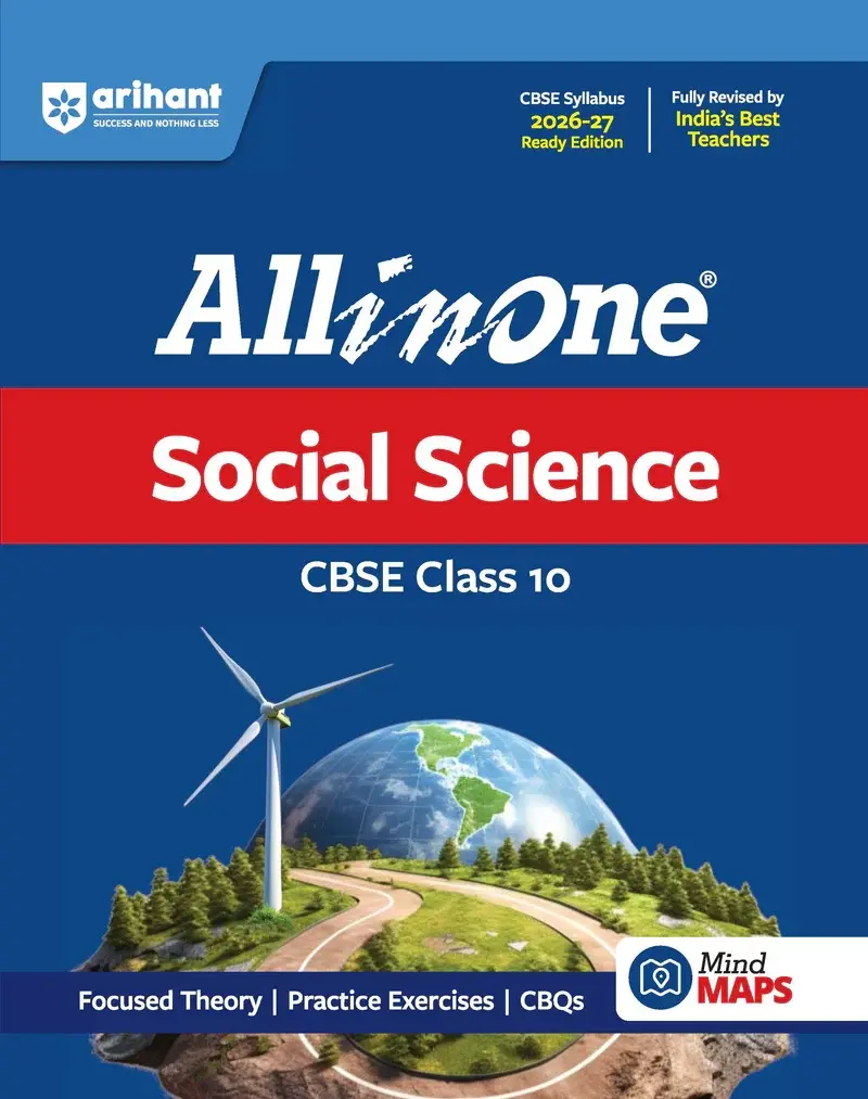 Arihant All in One Social Science Class 10 for CBSE Exam 2026-27 | NCERT Based Complete Theory, Practice