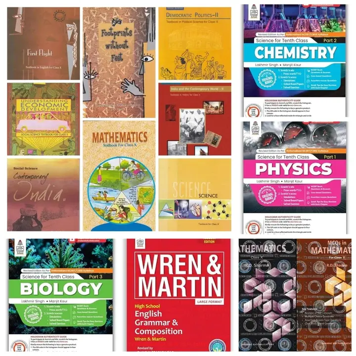 Class 10th NCERT with R.D. Sharma, Lakhmir Singh, Wren & Martin, (13 books) - Latest edition as per NCERT/CBSE(2026-27)