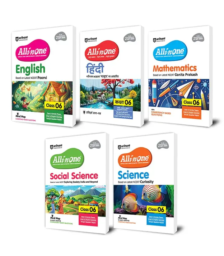 Arihant All In One Science, Social Science, Mathematics, English and Hindi Class 6th Based On Latest NCERT For CBSE Exams 2027